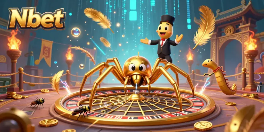 Nbet gamblers experience thrilling betting action at a vibrant casino-themed web.