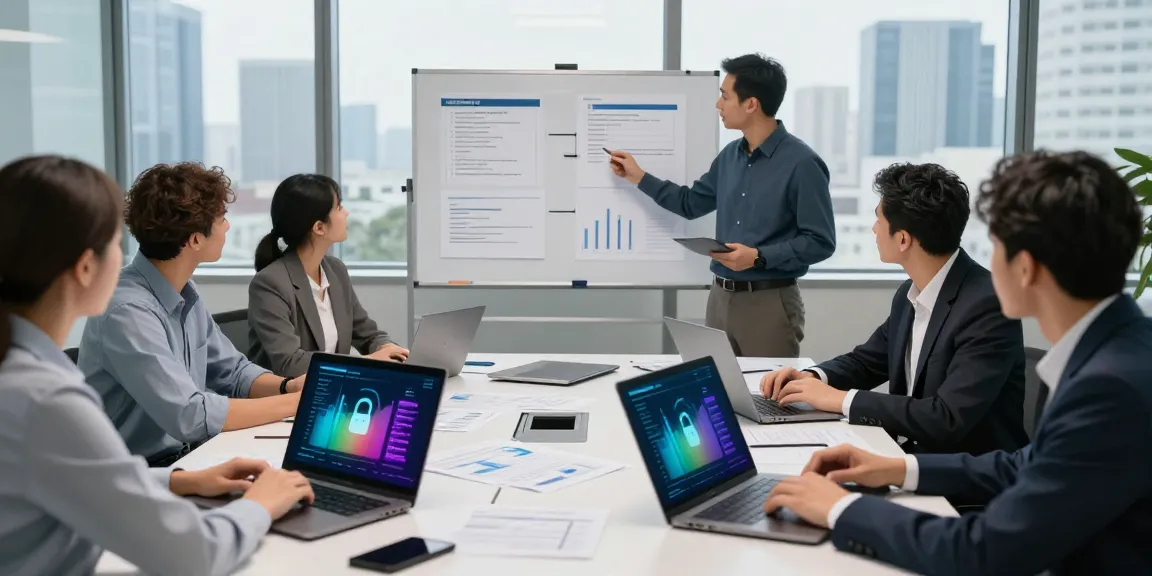 IT-Sicherheitsberatung durch erfahrene Berater in einem modernen Büro mit strategischen Sicherheitsanalysen.