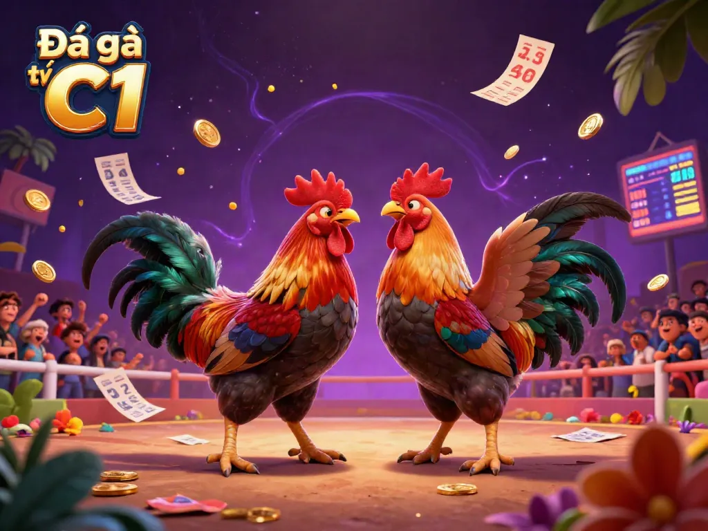 Experience the excitement of Đá gà trực tiếp C1 with dynamic betting action and vivid cockfighting visuals.