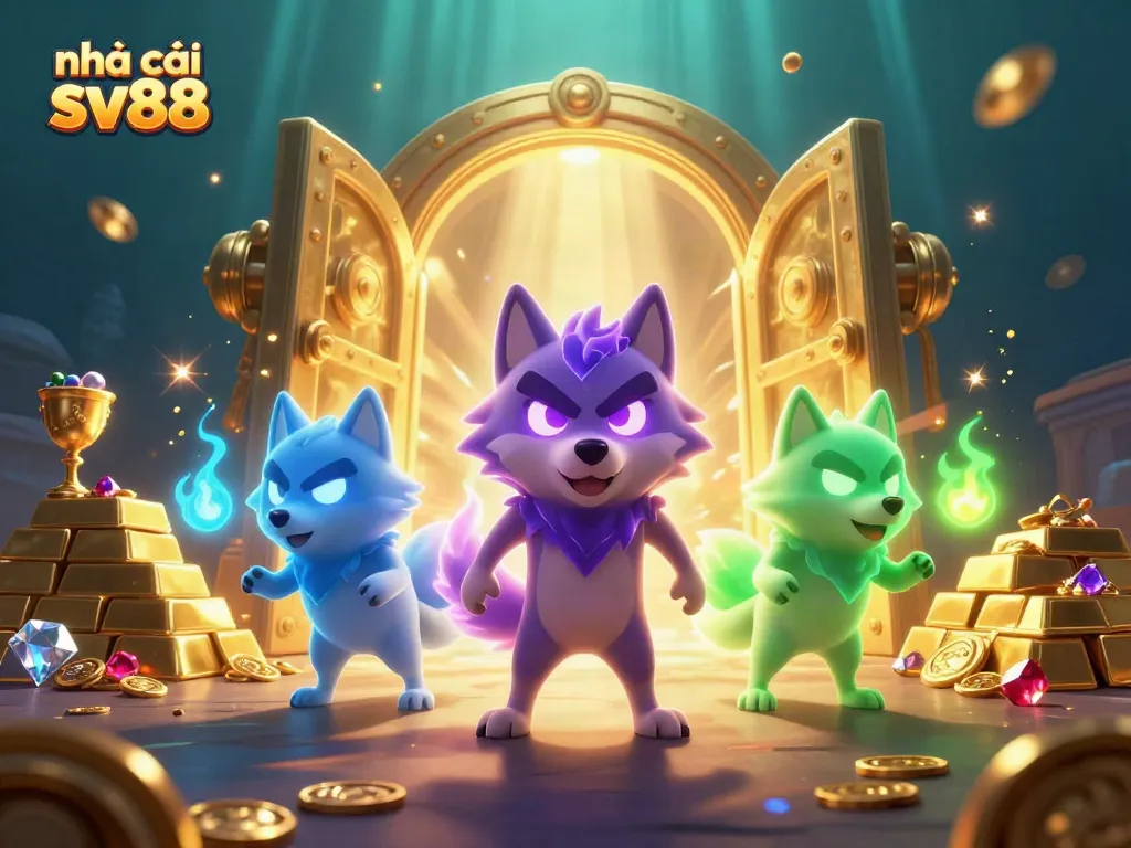 Experience the thrill of nhà cái sv88 with illuminated wonders and dynamic energy in this captivating casino illustration.
