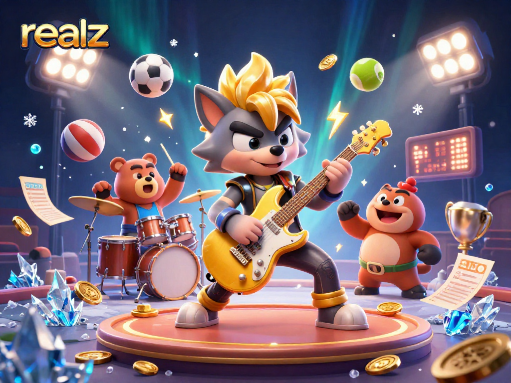 realz Casino-Abenteuer mit rockendem Wolf und tanzendem Bären auf der Bühne