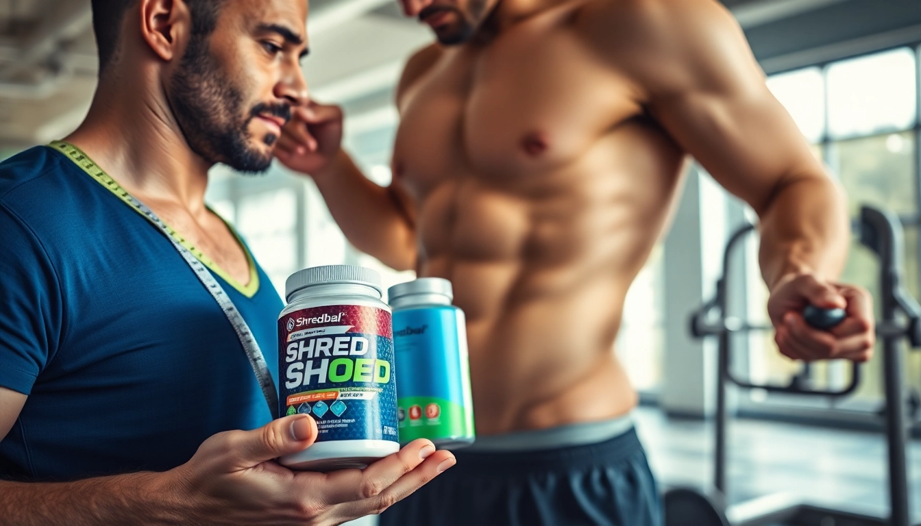 Shredbal Shred Short Compound in action with a fitness trainer checking body fat.