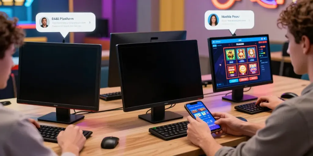 Users exploring DA88 online gaming options on mobile and desktop devices.
