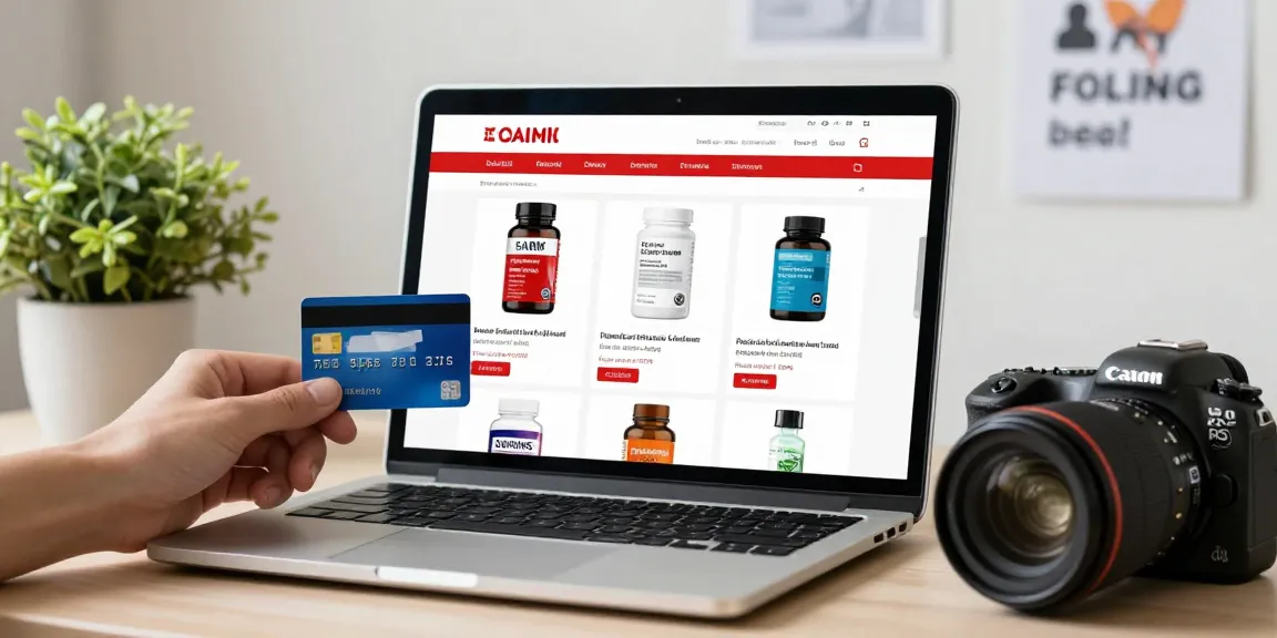 Das Selliza Pharma Shop zeigt eine einladende Online-Shopping-Szene mit hochwertigen Produkten und modernem Design.