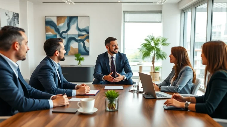 Headhunter Schweiz interviewt Kandidaten in einem modernen Büro